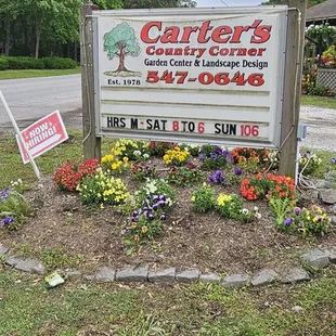 Road sign for Carter's Country Corner