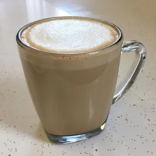 Medium latte. I think it's great without any syrup.