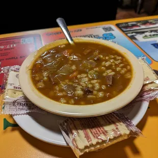 Beef barley soup