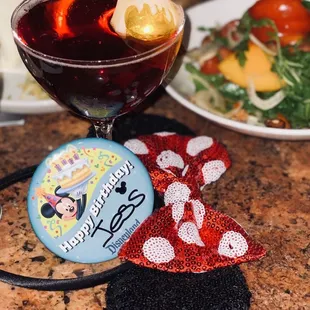 09.04.2022 Poison Appletini (Halloween themed drink was super strong!) and Summer Salad (great!)