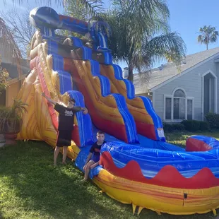 Lava splash water slide