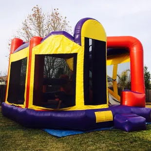 Mega 5in1 combo with slide pop ups inside and slide inside with hoop wet or dry