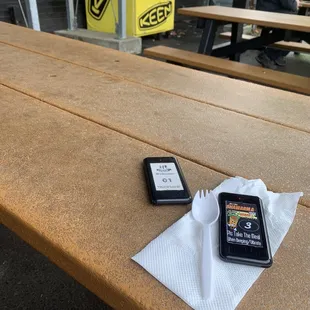 Try a couple things; they give you pagers to let you know when food is ready