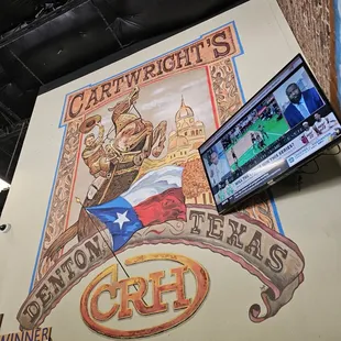 Wall art over the place that we sat to eat!