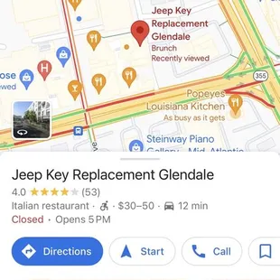 Incorrect google listing