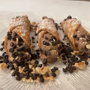 Nutella cannolis