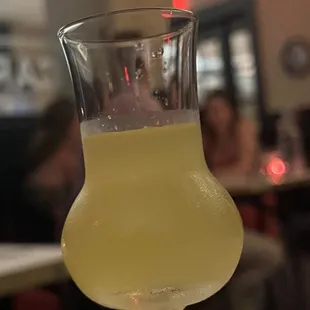 a glass of lemonade