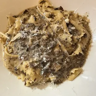 Pappardelle w/ mushroom ragú. Amazing