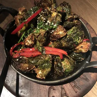 Sweet Sriracha Brussels Sprouts