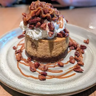 Seasonal pumpkin cheesecake