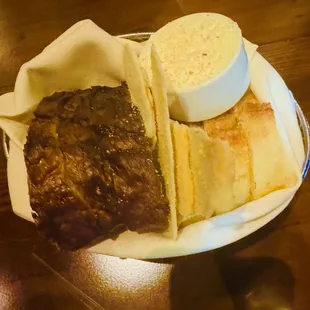 complimentary bread basket and soft butter