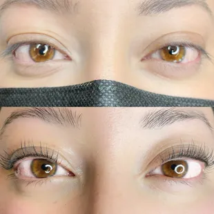 Lash lift and tint