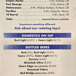 Happy Hour menu back