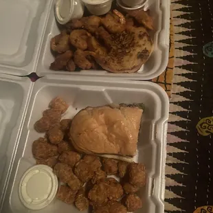 Captain's Platter Philly Steak Sandwich lol both half eaten