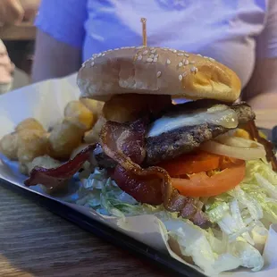 1/3 lb. Western Burger with tots