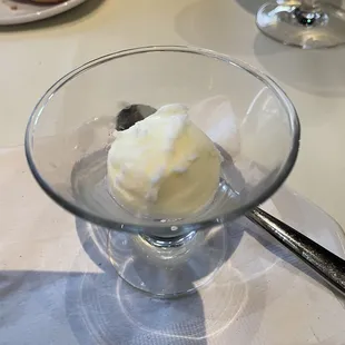 Lemon sorbet palate cleanser