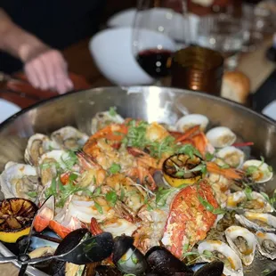 The best flambé seafood tower ever!