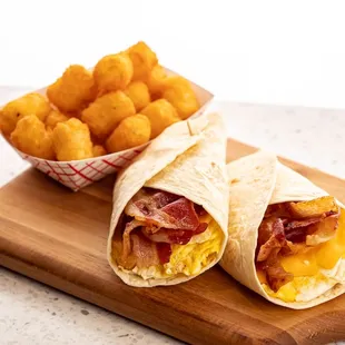 Breakfast Burrito with Tots