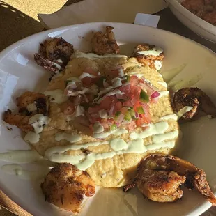 Blackened shrimp and grits