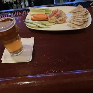 Gilded Hammer And Hummus Crudite