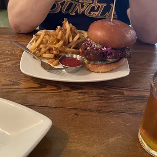 Hot Chicken Sandwich with Fries