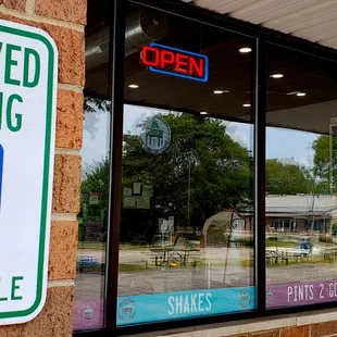 a reserved parking sign