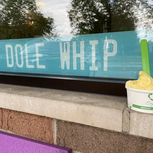 a cup of ice cream