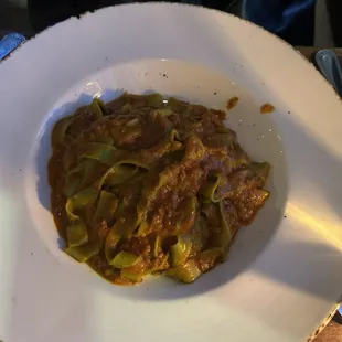 Spinach Fettuccine Bolognese