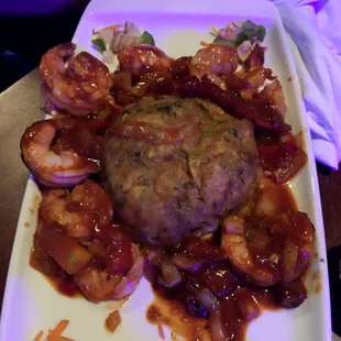Mofongo con camarones
