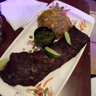 Mofongo con churrasco