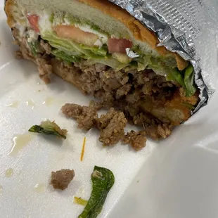 Asada Regular Tortas. Isn't that ground beef?