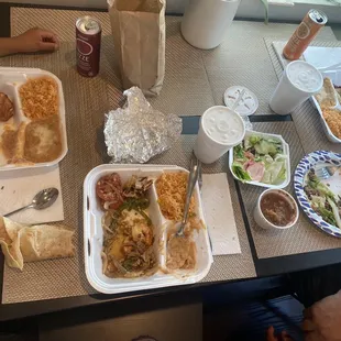 Kids chicken nuggets Kids carne asada taco Super taco with carne asada Garlic shrimp with rice &amp; beans