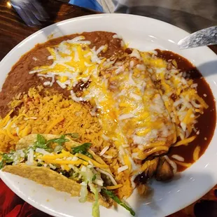 Tamale and taco combo