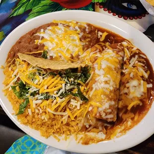 Taco enchilada combo