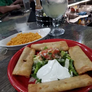 Taquitos and margaritas! Delicious!
