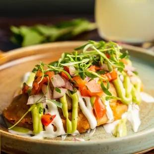 a plate of food on a table