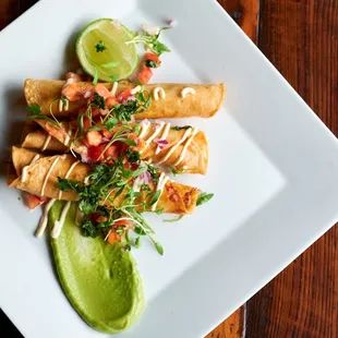 a plate of mexican food