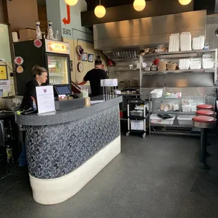 Order counter on first floor