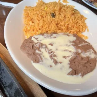 Rice and refried beans