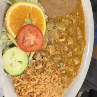 a plate of mexican food