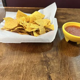 Complimentary chips and salsa