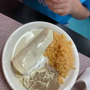 Kids beef burrito, so good