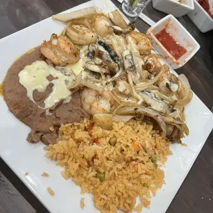 Camarones con queso