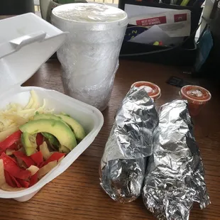 My To-go order nicely wrapped.