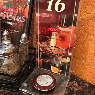 Push button table service