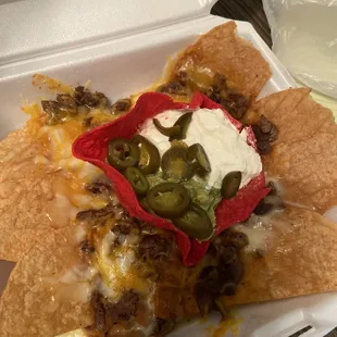$10 for this? This is the saddest steak nachos I have ever seen. Probably 7 chips and scraps of meat. Disappointed.