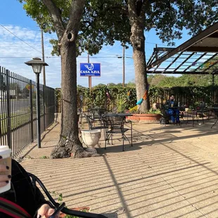 a woman sitting on a bench