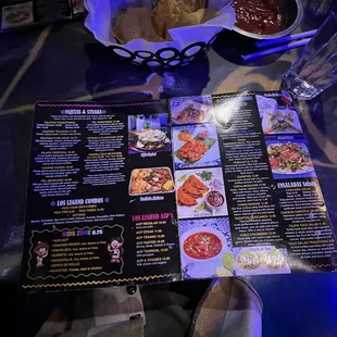 a menu for a mexican restaurant