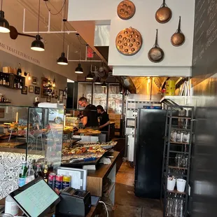 a view of the counter area