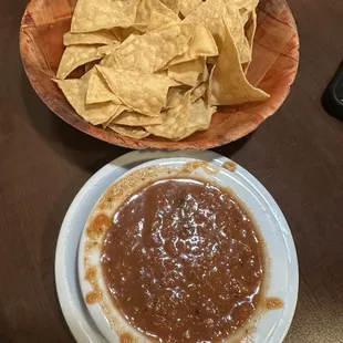 Chips and salsa! Salsa was delicious! Not too hot very enjoyable.